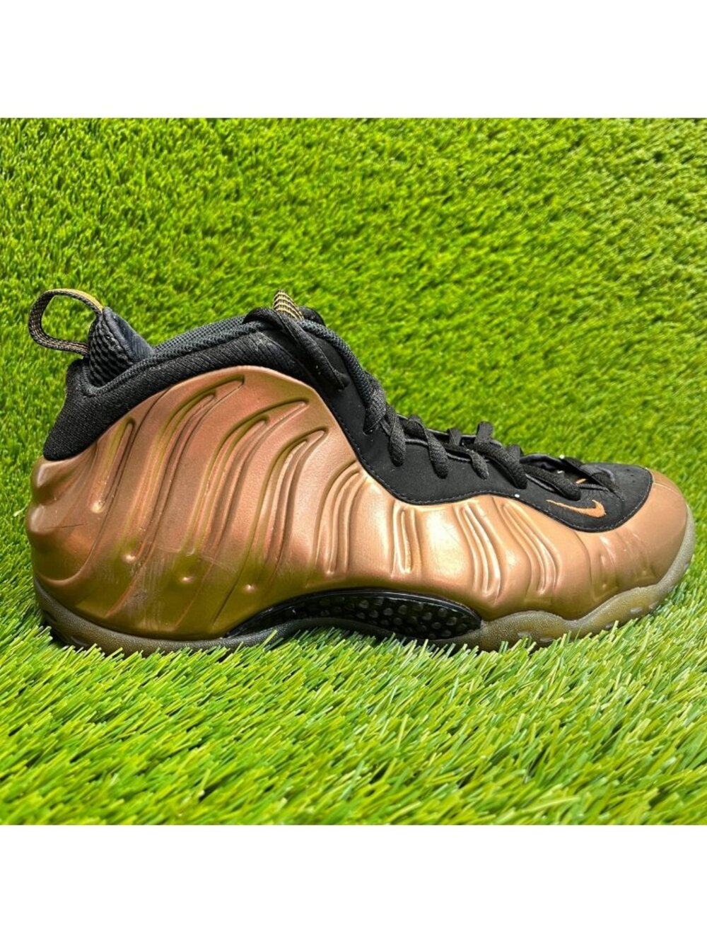 Nike Air Foamposite One Mens‎ Size 10.5 Copper Black Basketball Shoes Sneakers